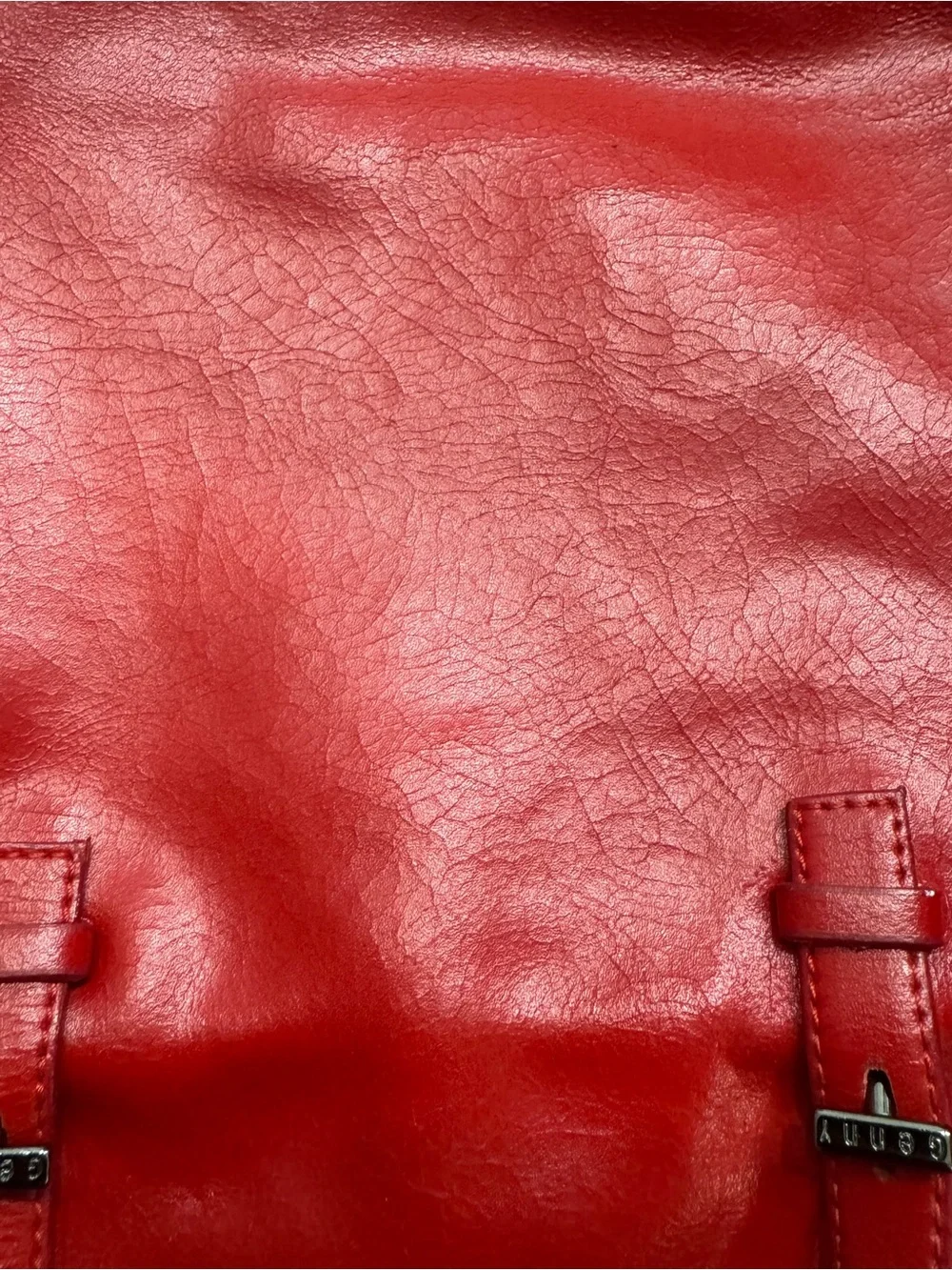 GENNY Made In Italy Red Leather Bag Purse